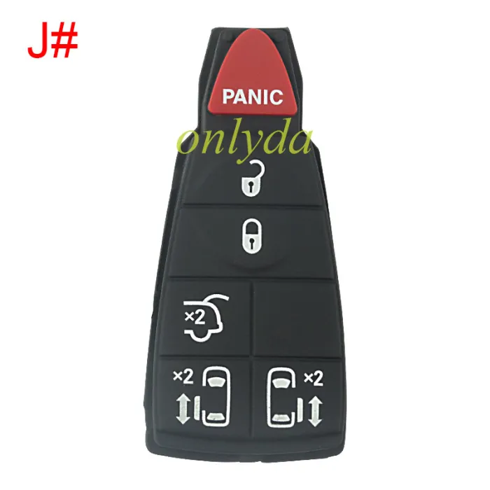 Chrysler 2+1 remote key blank pad