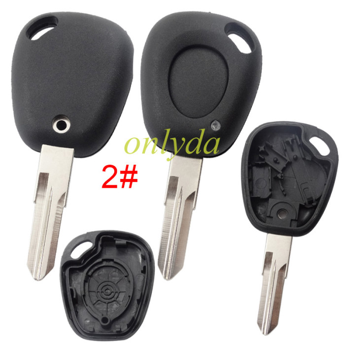 Free shipping 10pcs/lot For Renault 1 button remote key  shell without badge ,with  NE73/Vac102. pls choose blade .