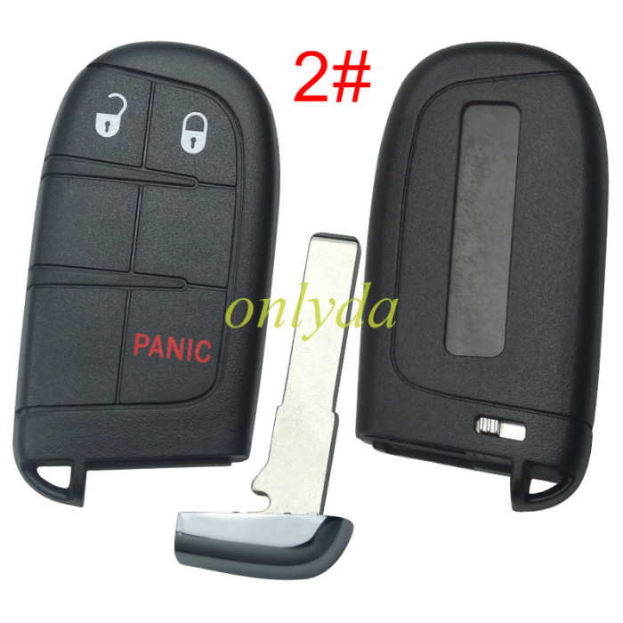 Free shipping 10pcs/lot For Chrysler  remote key shell with blade SIP22, with badge , pls choose button