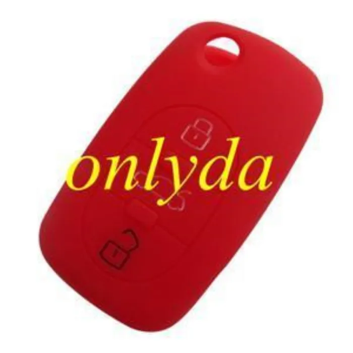 Audi 3 button silicon case (Black,Blue ,Red, Please choose the color)