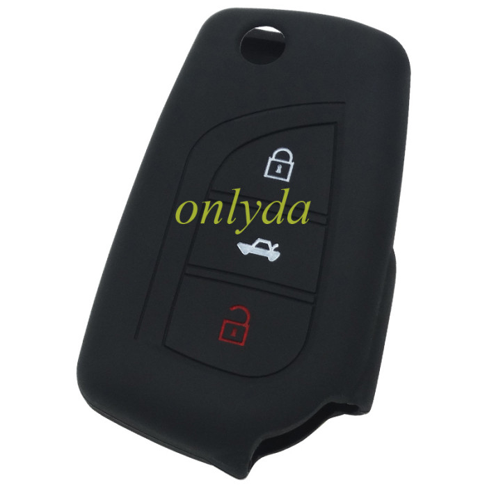 Toyota 3 button silicon case (Black,Blue ,Red. Please choose the color)