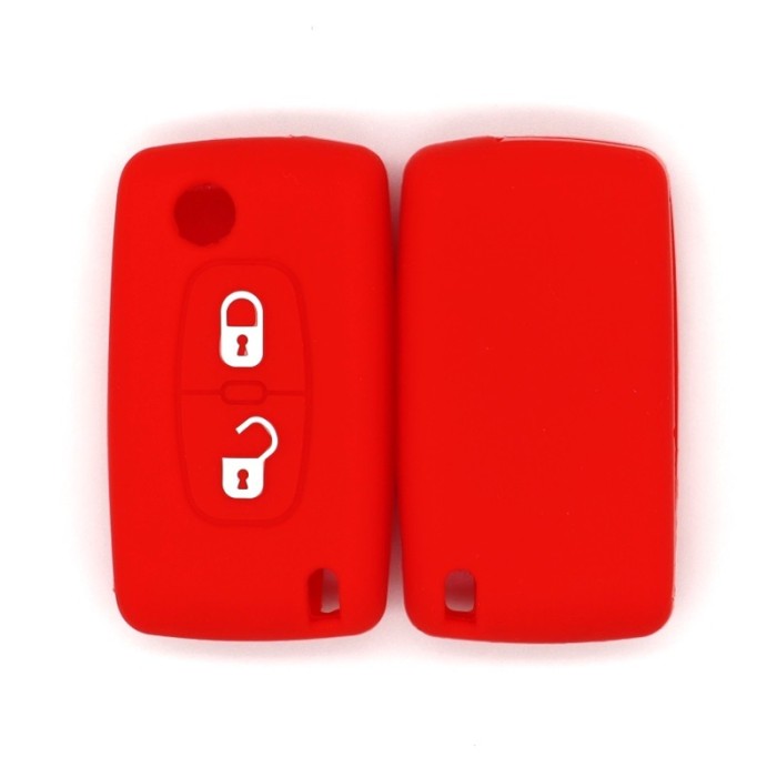 Peugeot 2 button silicon case (Black,Blue ,Red. Please choose the color)