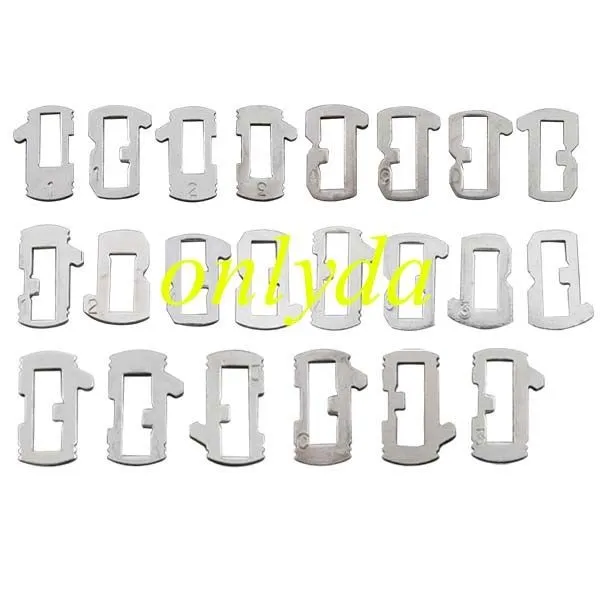 Fiat lock wafer,  20pcs/type， total 22types