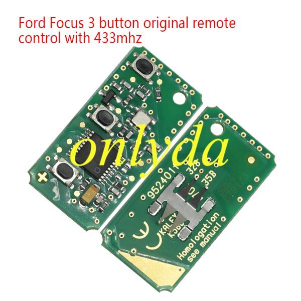 Free shipping For original Ford Focus 3 button Remote Key control with 433mhz