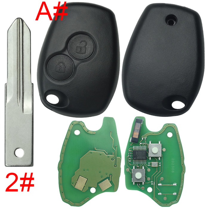 Free shipping For Renault Clio III,Kangoo III,Master III remote key 434mhz with aftermarket 7947 chip after 2008 year, pls choose button and blade