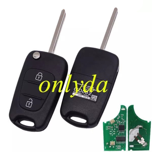 Free shipping hyun VERNA  2 button remote key with 434mhz