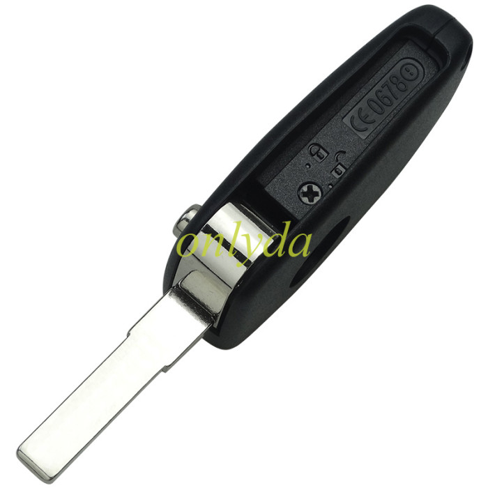 Free shipping 10pcs/lot For Fiat 2/3 button remote key blank Black screws on the side, with battery clamp with bagde ,  pls choose button