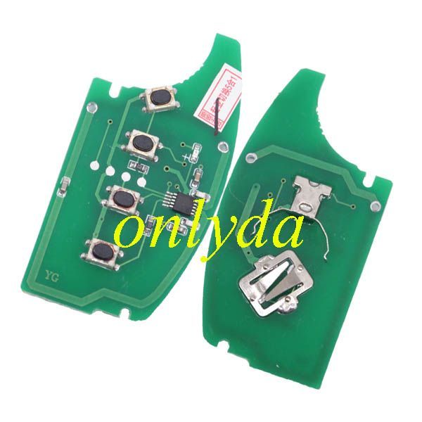 Free shipping hyundai 3+1 button Remote key with 315mhz/433mhz