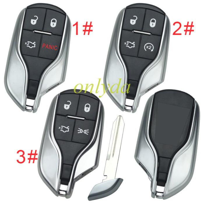 Free shipping For Maserati  remote key case  with badge, pls choose button