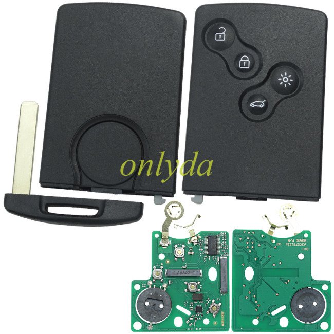 Free shipping For Renault Clio III  keyless Remote with chip Hitag AES / pcf7945, Used for car after 2013 year , pls program with  AVDI