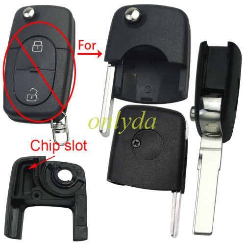 Free shipping 10pcs/lot For  VW Passat flip remote key  head (the head is round)