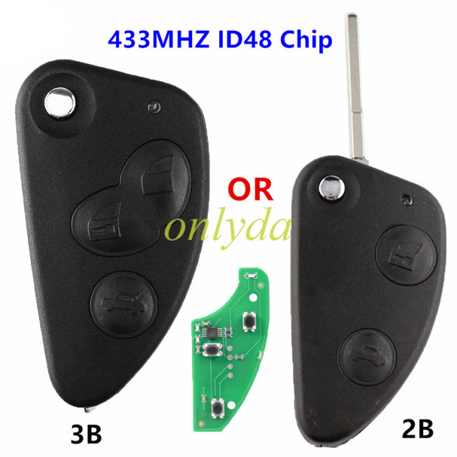 Free shipping For ALFA Remote 2/3 Button,Chip ID48,   147156166GT, 434MHZ