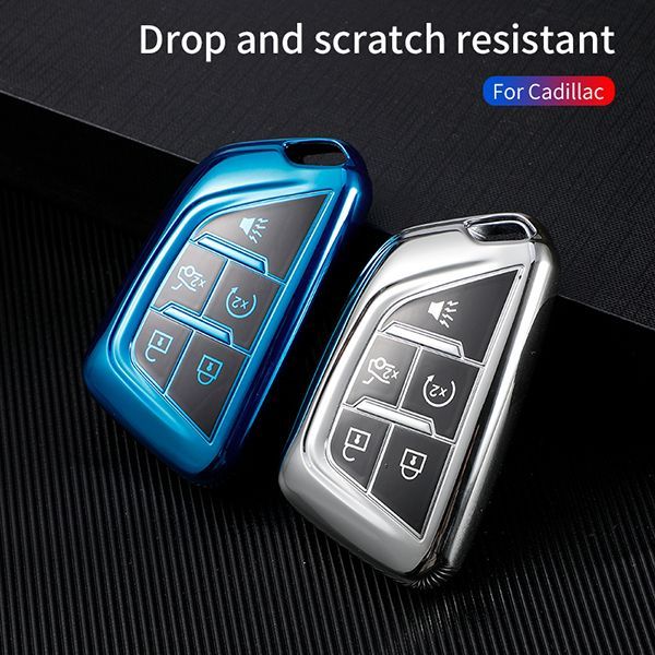 For Cadillac XT5 XT4/XTS/XT6/CT6/ATS-L 5button TPU protective key case , please choose the color