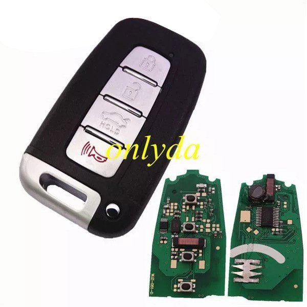 Free shipping For hyundai IX35 Sonata，veloster，kia， Cerato sportage 4 BUTTON KEYLESS HITAG2 46CHIP 7952E with  315mhz FCC ID SY5HMFNA04