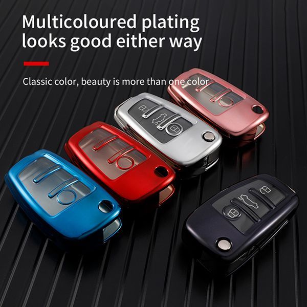 For Audi TPU protective key case  black or red color, please choose