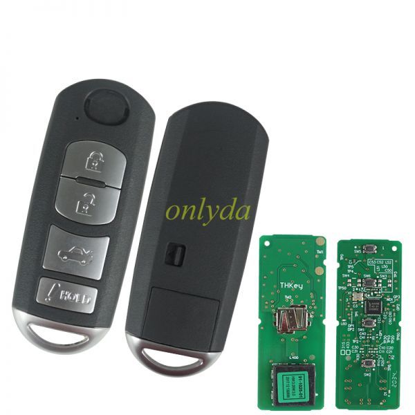 Free shipping For 4 button keyless remote key with 315mhz with ID49 chip FCCID:WAZSKE13D01  P/N:662F-SKE13D01 SUV SKE13D-01 FSK