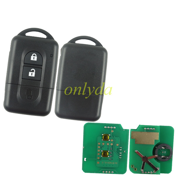 Free shipping For Nissan keyless smart 2 button remote key 433MHZ with 4D60 chip