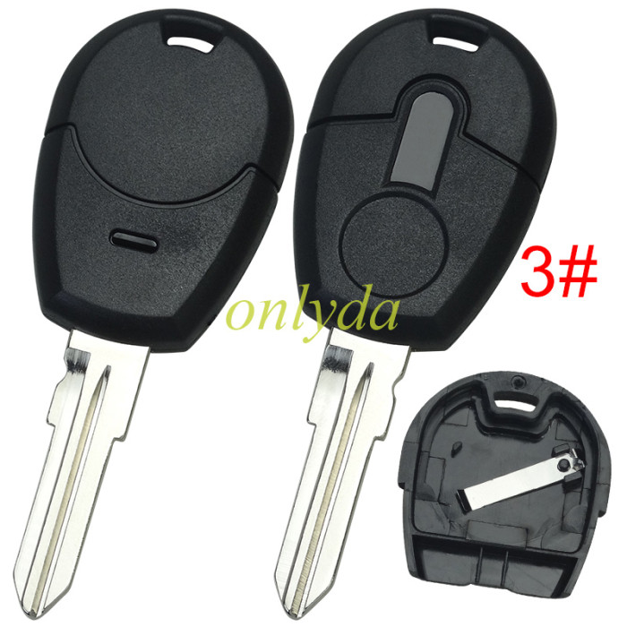 Free shipping 10pcs/lot For Fiat key blank with SIP22/GT15 blade， with bagde  (blade part can be separated), pls choose model.