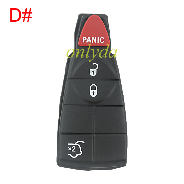 Free shipping 10pcs/lot For Chrysler 2+1 remote key blank pad