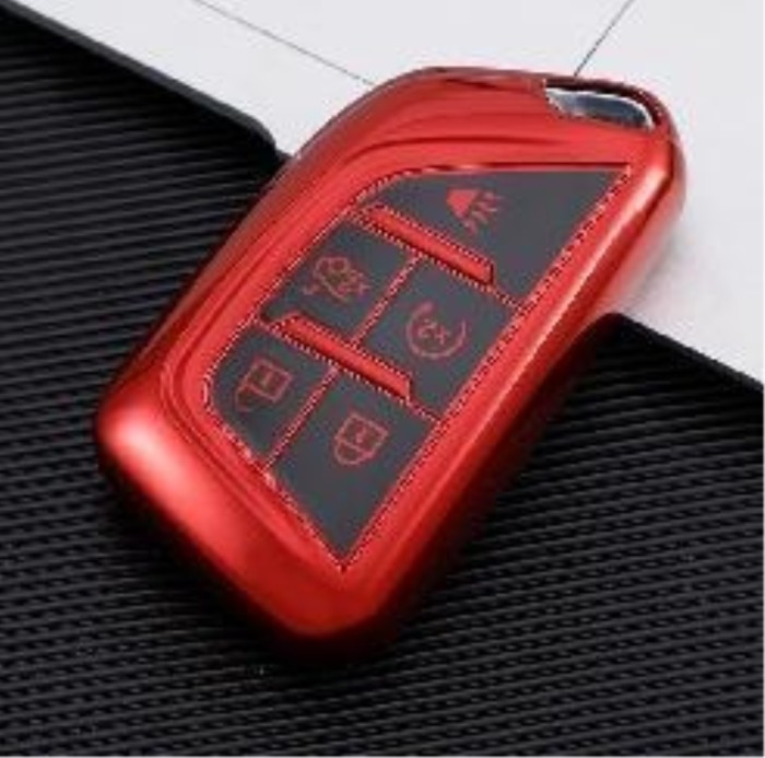 For Cadillac XT5 XT4/XTS/XT6/CT6/ATS-L 5button TPU protective key case , please choose the color