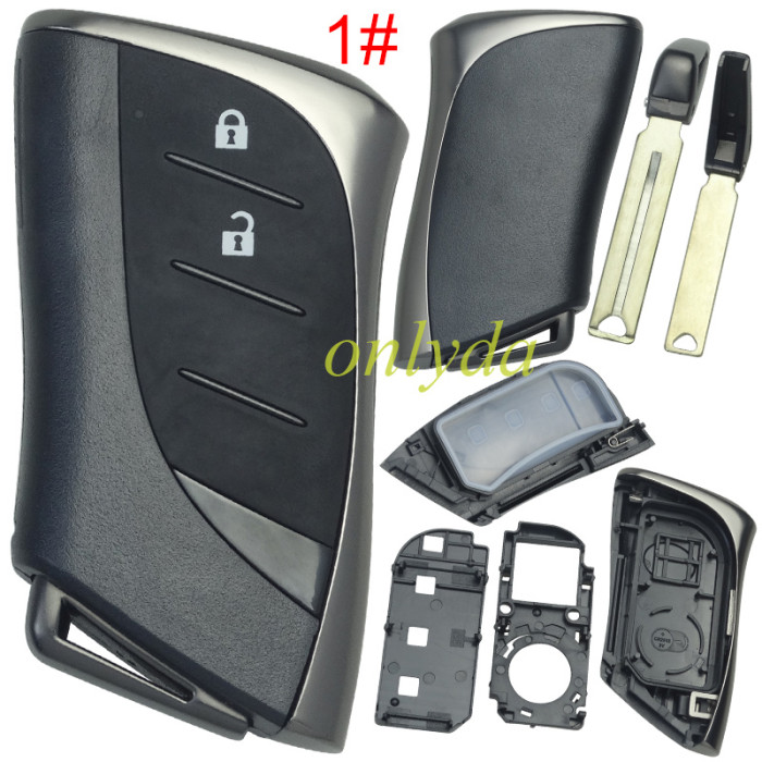 Free shipping 5pcs/lot For Lexus  remote Key blank with blade without badge ,pls choose button  model