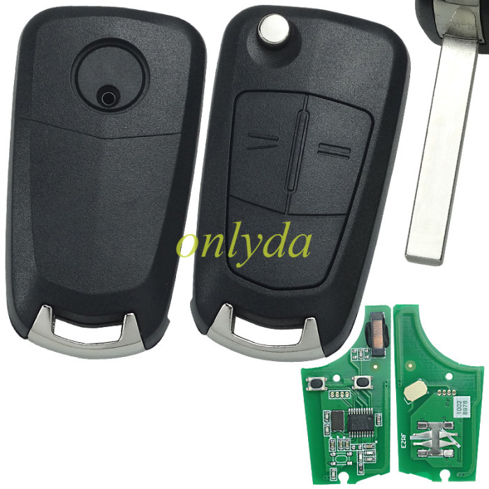 Free shipping For Opel  Corsa D 2B flip remote 7941 chip -434mhz Delphi 24JL06 28078933A ZY 15118064L