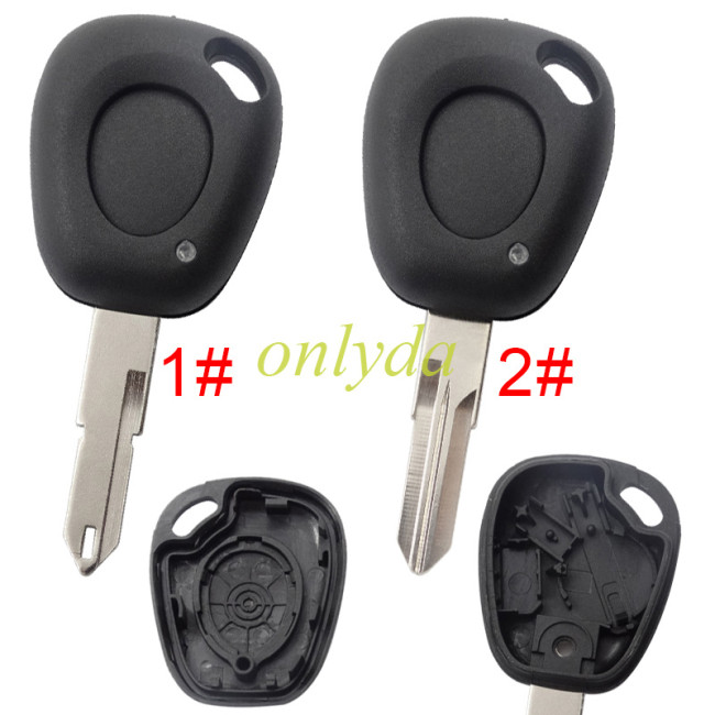 Free shipping 10pcs/lot For Renault 1 button remote key  shell without badge ,with  NE73/Vac102. pls choose blade .