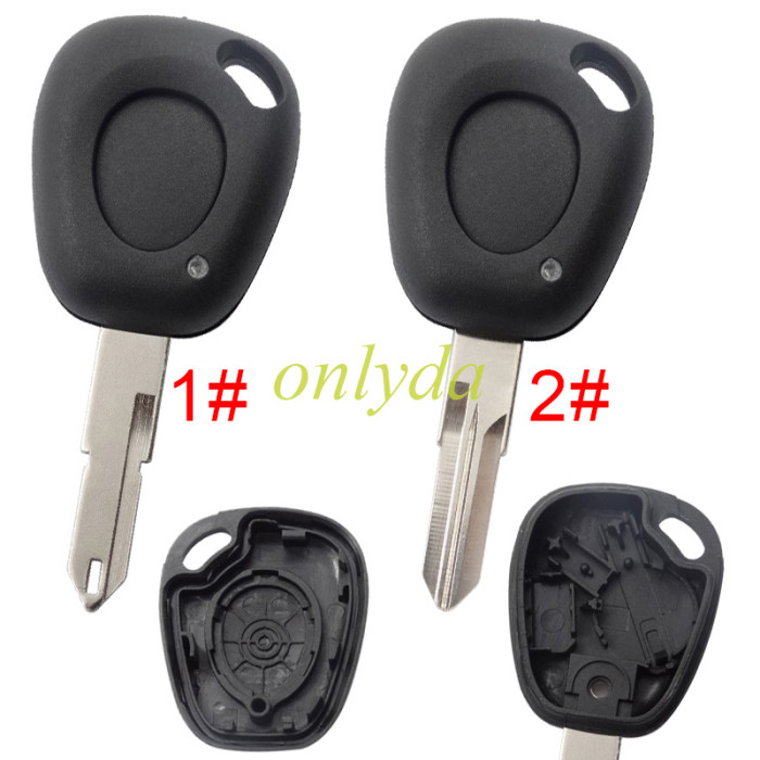 Free shipping 10pcs/lot For Renault 1 button remote key  shell without badge ,with  NE73/Vac102. pls choose blade .