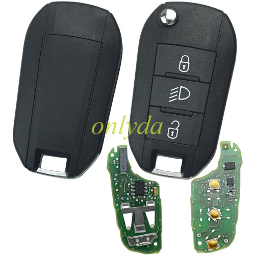 Free shipping For peugeot 508 3 button  remote key  with 434MHZ with 46 chip Original PCB+  aftermarket shell