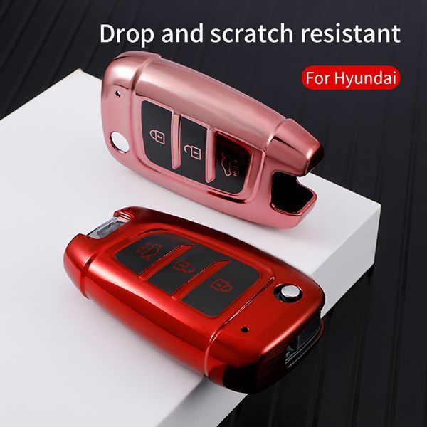 For 2020 Hyundai Elantra 3 button  TPU protective key case,please choose the color