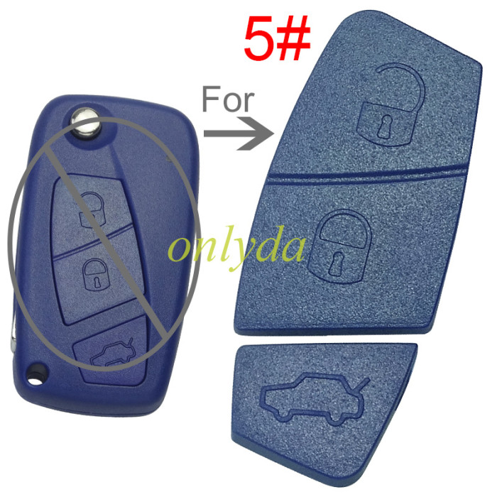 Free shipping 10pcs/lot For Fiat 2/3 button key pad, pls choose color and button
