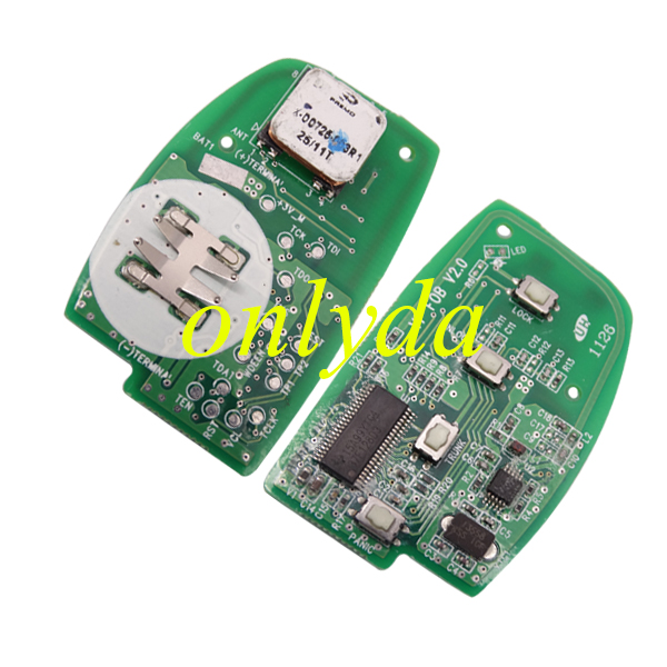 Free shipping For 4 button remote smart cand (HITAG3）unlock  F2951X0700   with 433MHz,please choose which one do you need ?