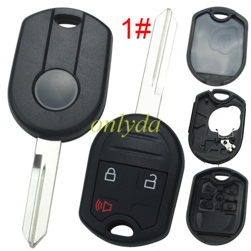 Free shipping 10pcs/lot Ford  remote key blank with logo ， pls choose button.