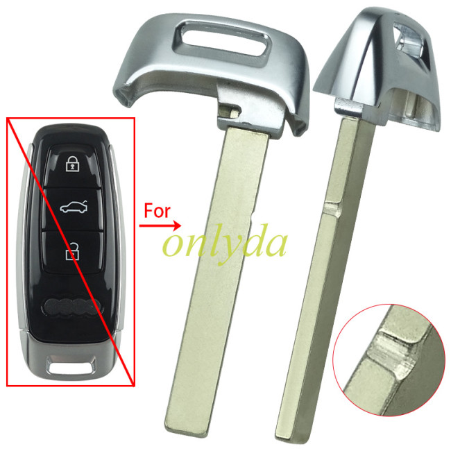 Free shipping 10pcs/lot For Audi For  2018 A8 emmergency key blade