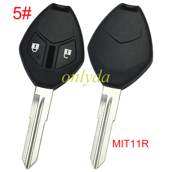 Free shipping 10pcs/lot For Mitsubishi remote key shell with MIT11R blade Without badge , pls choose button model