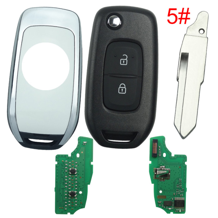 Free shipping For  Renault 2 Button flip remote PCF7961 chip-434MHZ FCCID:CWTWB1G767   for Renault Captur/Megane 3，please choose the blade