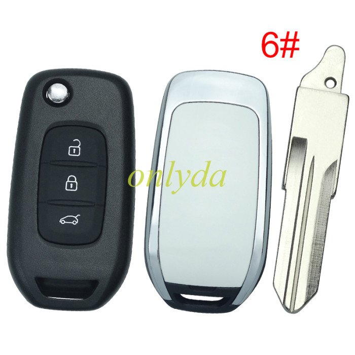 Free shipping 5pcs/lot For 3 button flip remote key blank,please choose the balde(no logo)