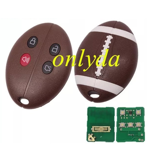 Free shipping 5pcs/lot For Ford 3+1 button remote key with 315/433mhz