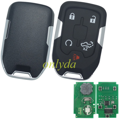 Free shipping For GMC / Chevrolet 5BUTTON PROXIMITYSMART KEY HYQ1AA 13591396 315MHZ