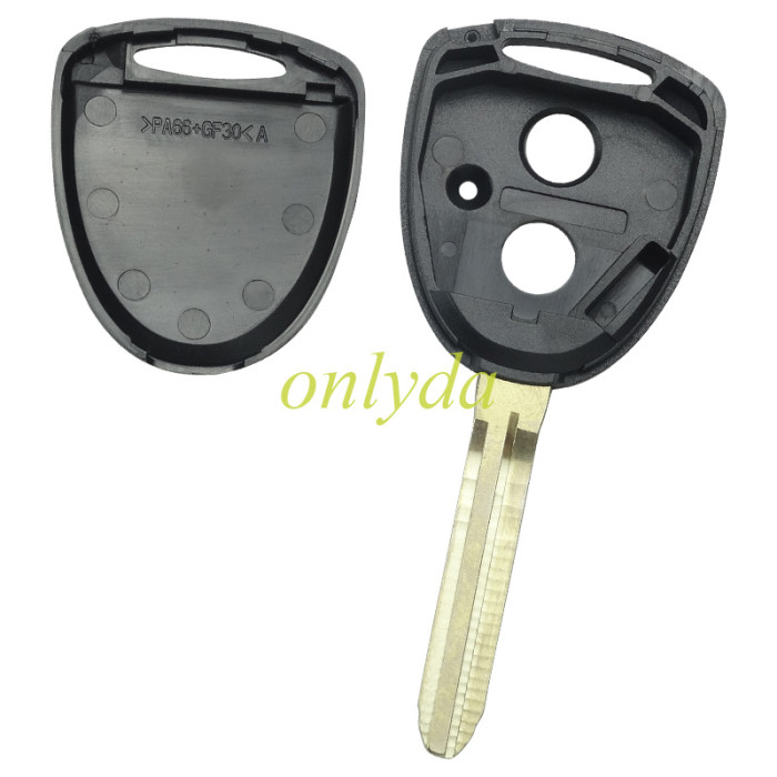 Free shipping 10pcs/lot For Toyota 2 button remote key shell with  blade without badge  used for FT ,  1#Toy43, 2#Toy41, 3#Toy47 pls choose blade model