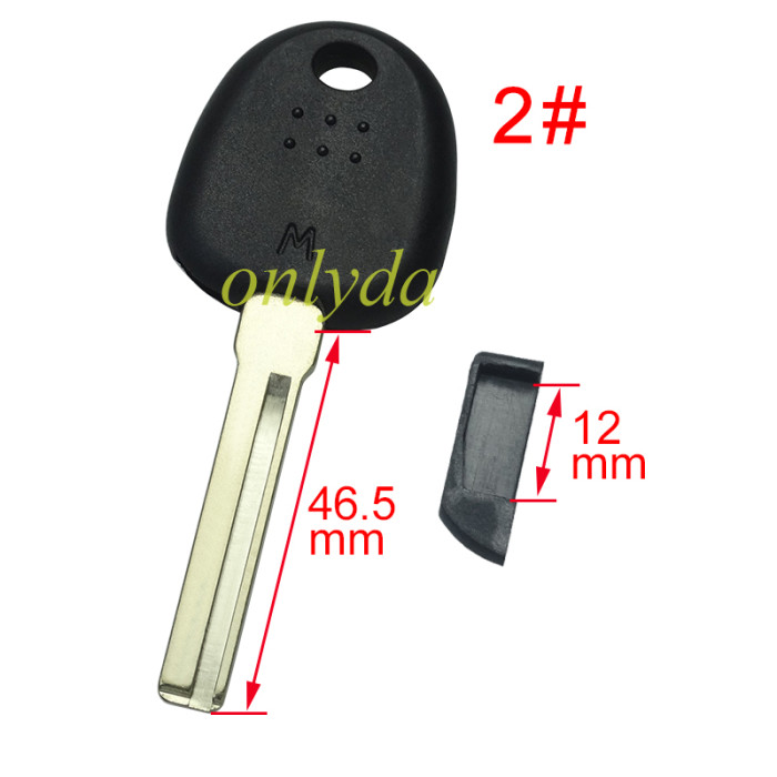Free shipping 10pcs/lot For Hyundai transponder key shell with balde  ,without badge ，short latch 12mm , pls choose blade