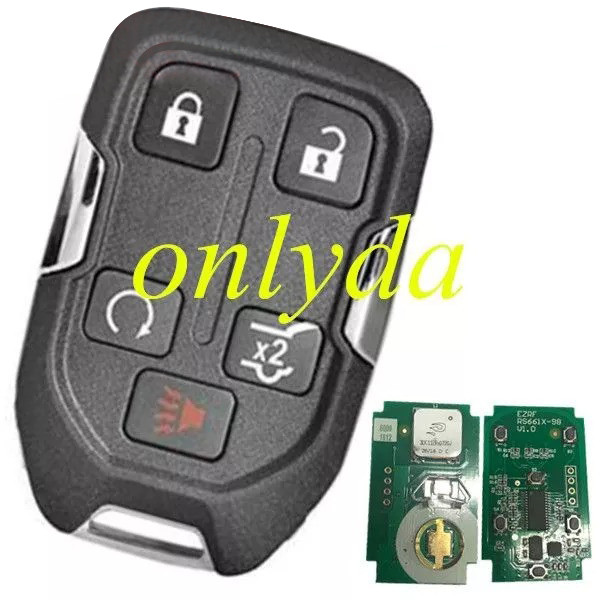 Free shipping Yukon Sierra 4+1B remote key with 315mhz  FCC ID: HYQ1AA CMIT ID: 2013DJ6723