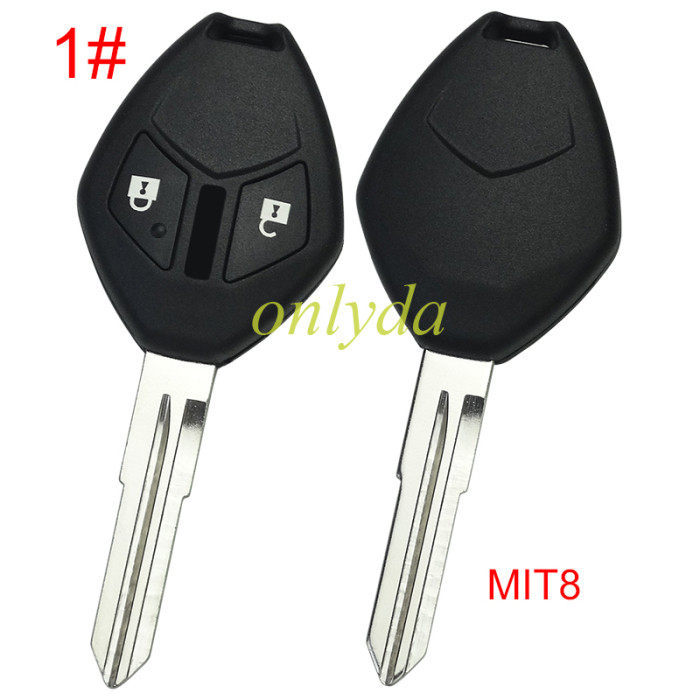 Free shipping 10pcs/lot For Mitsubishi remote key shell with MIT11R blade Without badge , pls choose button model