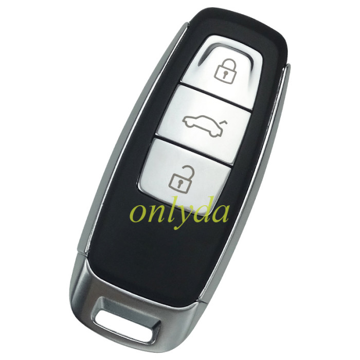Free shipping 5pcs/lot For Audi 3 button remote key blank with badge