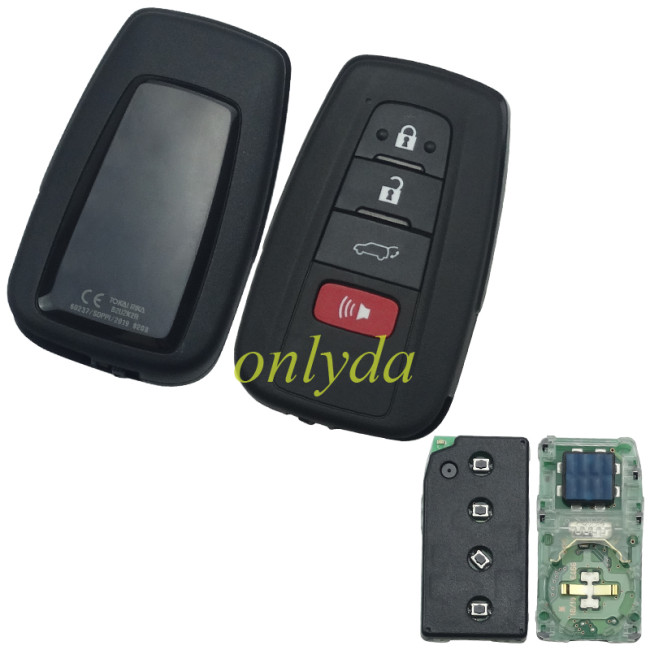 Free shipping UT Smart for Toyota COROLLA  3+1 button remote key with 434mhz with FSK with AES 4A chip