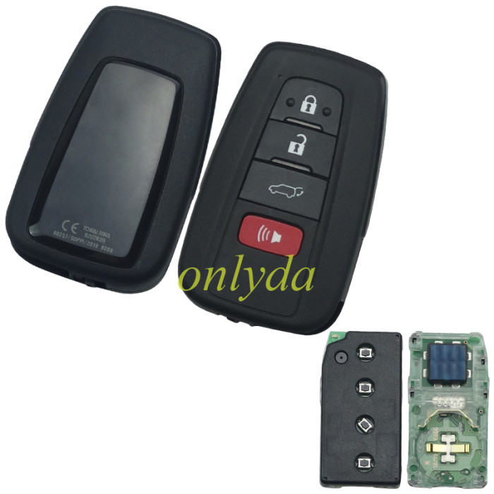 Free shipping UT Smart for Toyota COROLLA  3+1 button remote key with 434mhz with FSK with AES 4A chip