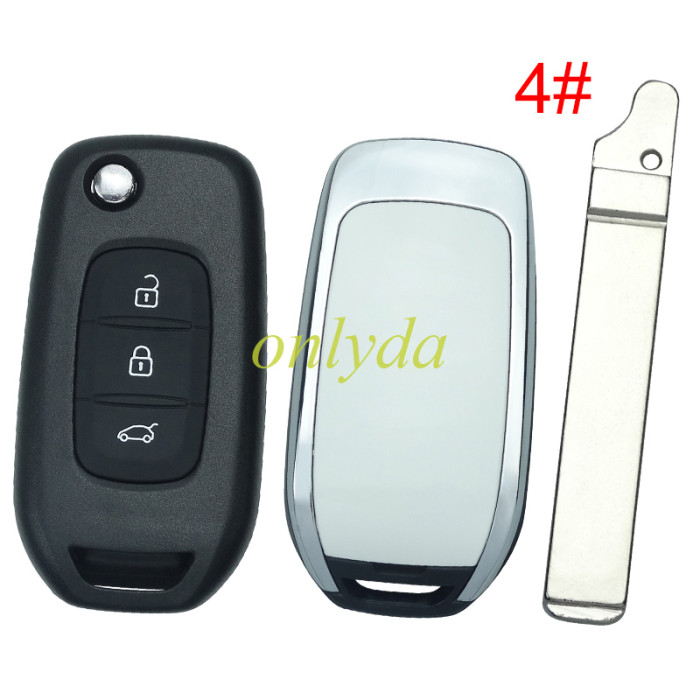 Free shipping 5pcs/lot For 3 button flip remote key blank,please choose the balde(no logo)