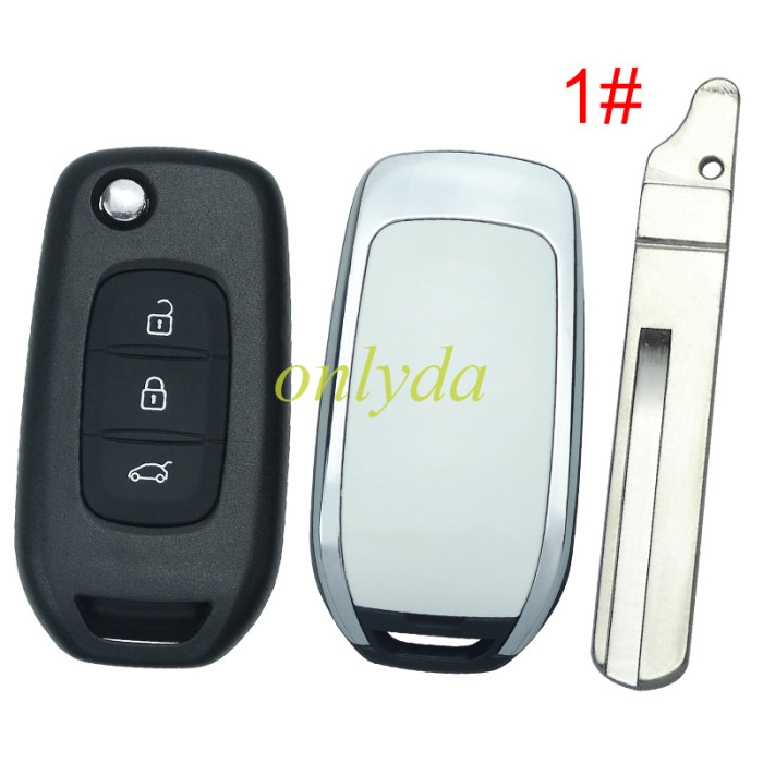 Free shipping 5pcs/lot For 3 button flip remote key blank,please choose the balde(no logo)