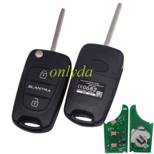 Free shipping 5pcs/lot old Elantra 3 button  remote key with 315mhz/434mhz