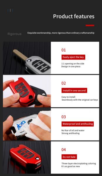 For Honda 3 button  TPU protective key case,please choose the color